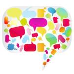 illustration of large speech bubble formed by different speech bubbles
